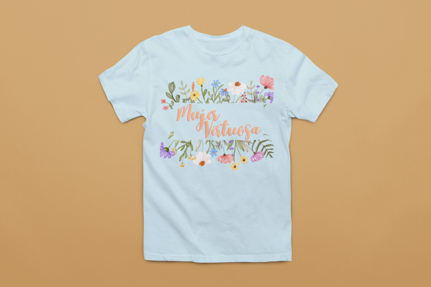 Mujer Virtuosa floreada Camiseta